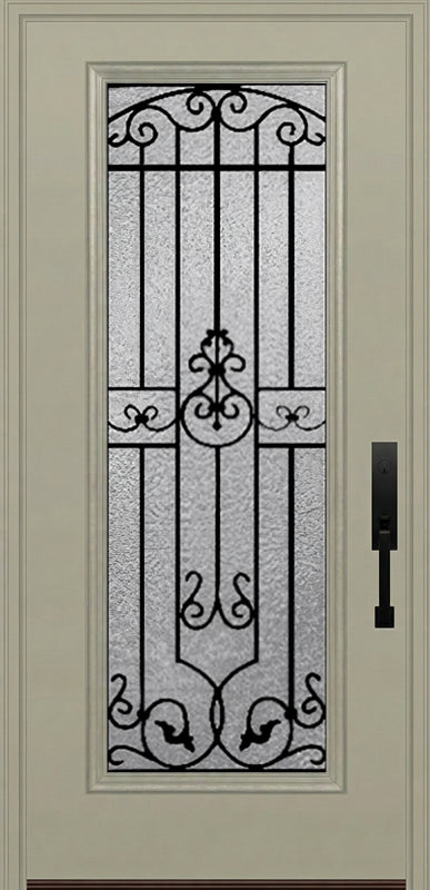 ProVia Legacy Single Entry Door 460 Style Barcelona Decorative Glass With Gluechip Privacy Glass - Doors and Beyond