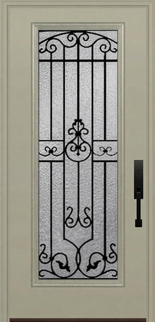 ProVia Legacy Single Entry Door 460 Style Barcelona Decorative Glass With Gluechip Privacy Glass - Doors and Beyond