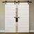 Nova 3H Braga Crema Matrix Laminated Modern Double Barn Door - Doors and Beyond
