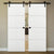 Nova 3H Braga Bianco Matrix Laminated Modern Double Barn Door - Doors and Beyond