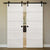 Nova 4H Braga Crema Matrix Laminated Modern Double Barn Door - Doors and Beyond