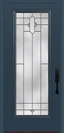 ProVia Legacy Single Entry Door 460 Style Brookhaven Decorative Glass with Zinc Caming and Low-E - Doors and Beyond
