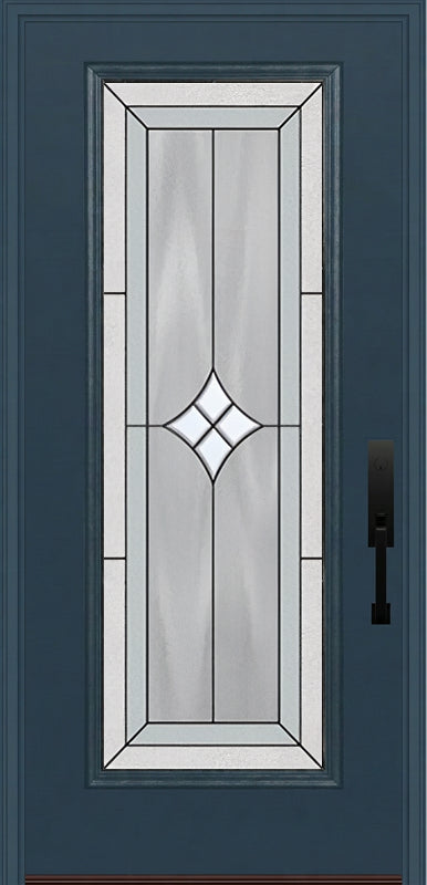 ProVia Legacy Single Entry Door 460 Style Aria Decorative Glass with Patina Caming and Low-E - Doors and Beyond
