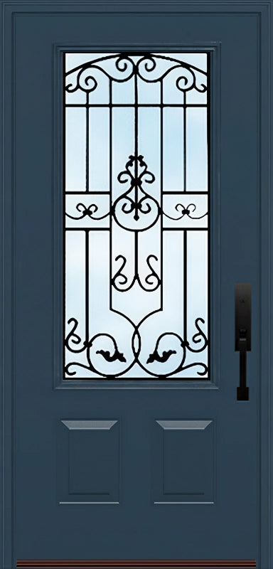 ProVia Legacy Single Entry Door 440 Style Barcelona Decorative Glass Clear Glass and Low E Glass - Doors and Beyond