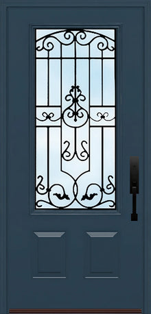 ProVia Legacy Single Entry Door 440 Style Barcelona Decorative Glass Clear Glass and Low E Glass - Doors and Beyond