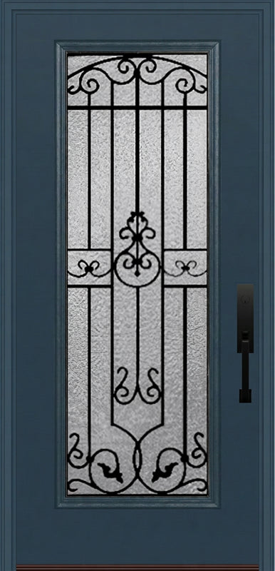 ProVia Legacy Single Entry Door 460 Style Barcelona Decorative Glass With Gluechip Privacy Glass - Doors and Beyond