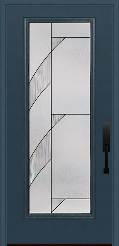 ProVia Legacy Single Entry Door 460 Style Tidal Decorative Glass with Patina Caming and Low-E - Doors and Beyond