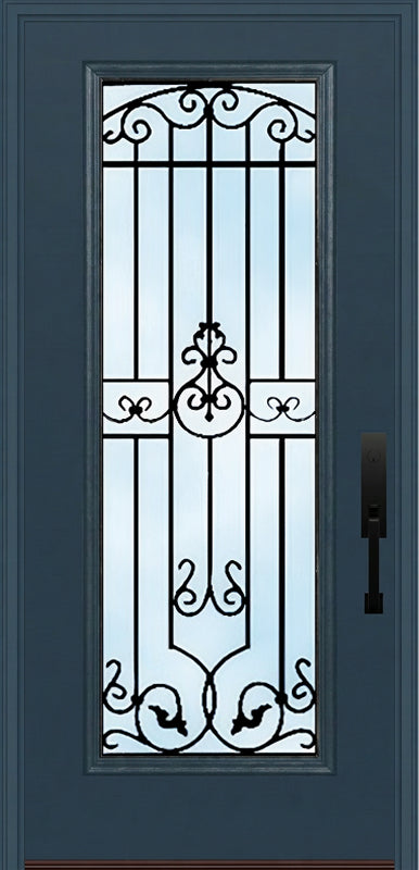 ProVia Legacy Single Entry Door 460 Style Barcelona Decorative Glass Clear Glass and Low E Glass - Doors and Beyond