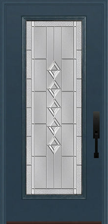 ProVia Legacy Single Entry Door 460 Style Gemstone Decorative Glass with Zinc Caming and Low-E - Doors and Beyond