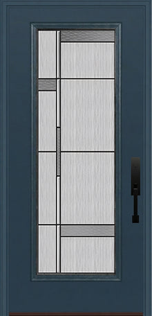 ProVia Legacy Single Entry Door 460 Style Manhattan Decorative Glass with Patina Caming and Low-E - Doors and Beyond