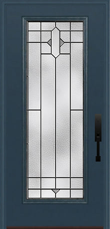ProVia Legacy Single Entry Door 460 Style Brookhaven Decorative Glass with Patina Caming and Low-E - Doors and Beyond
