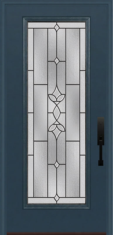 ProVia Legacy Single Entry Door 460 Style Esmond Decorative Glass with Patina Caming and Low-E - Doors and Beyond
