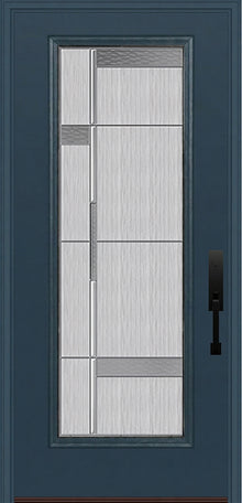 ProVia Legacy Single Entry Door 460 Style Manhattan Decorative Glass with Zinc Caming and Low-E - Doors and Beyond
