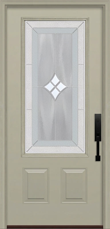 ProVia Legacy Single Entry Door 440 Style Aria Decorative Glass with Zinc Caming and Low-E - Doors and Beyond