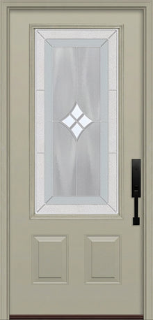 ProVia Legacy Single Entry Door 440 Style Aria Decorative Glass with Zinc Caming and Low-E - Doors and Beyond