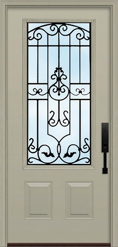 ProVia Legacy Single Entry Door 440 Style Barcelona Decorative Glass Clear Glass and Low E Glass - Doors and Beyond