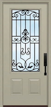 ProVia Legacy Single Entry Door 440 Style Barcelona Decorative Glass Clear Glass and Low E Glass - Doors and Beyond