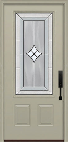 ProVia Legacy Single Entry Door 440 Style Aria Decorative Glass with Patina Caming and Low-E - Doors and Beyond