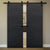 Nova Flush Braga Blu Matrix Laminated Modern Double Barn Door - Doors and Beyond