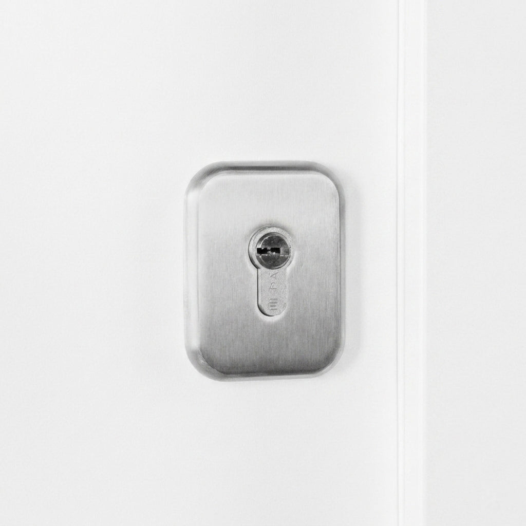 Nova Inox S1 Modern Exterior Single Door 36x80 - White - Doors and Beyond