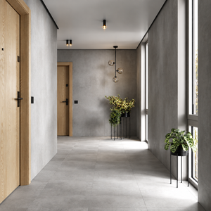 VOX Wall SPC Smoky concrete embossed matt 43 5/16" x 110 1/4" - Doors and Beyond