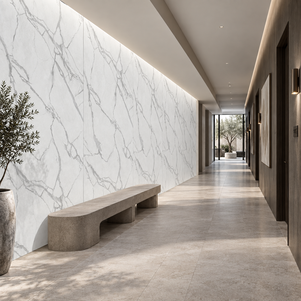 VOX Wall SPC Elegance full matt 43 5/16" x 110 1/4" - Doors and Beyond