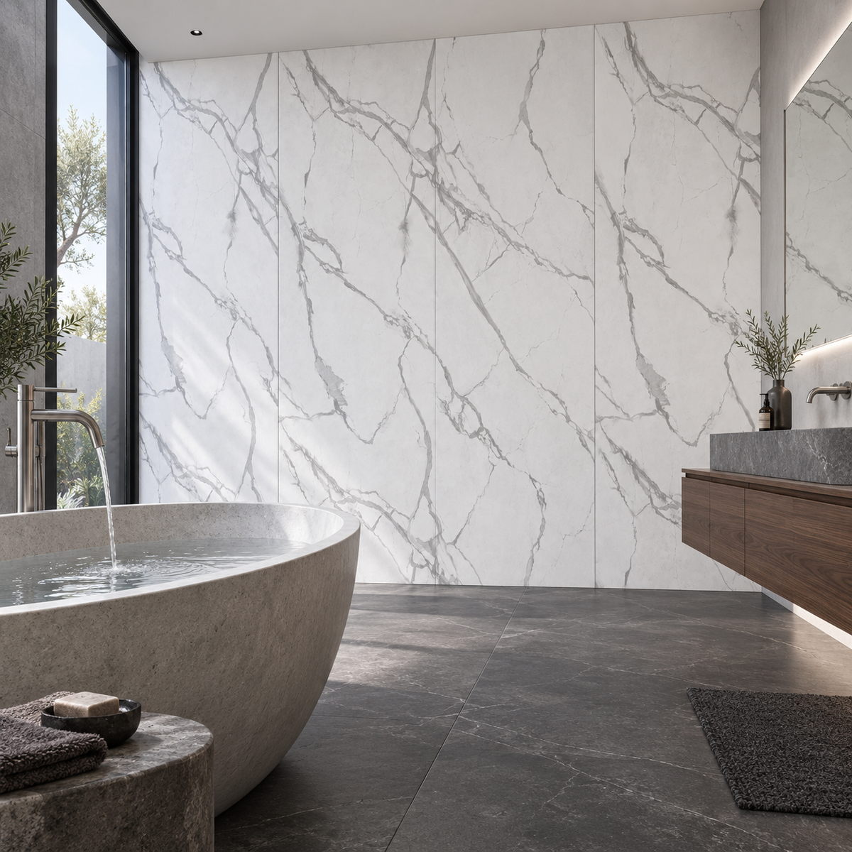 VOX Wall SPC Elegance full matt 43 5/16" x 110 1/4" - Doors and Beyond