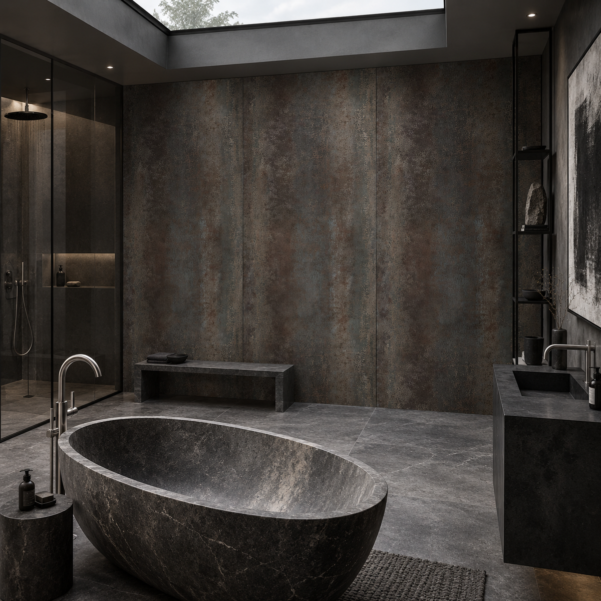VOX Wall SPC Oxyd embossed matt 43 5/16" x 110 1/4" - Doors and Beyond