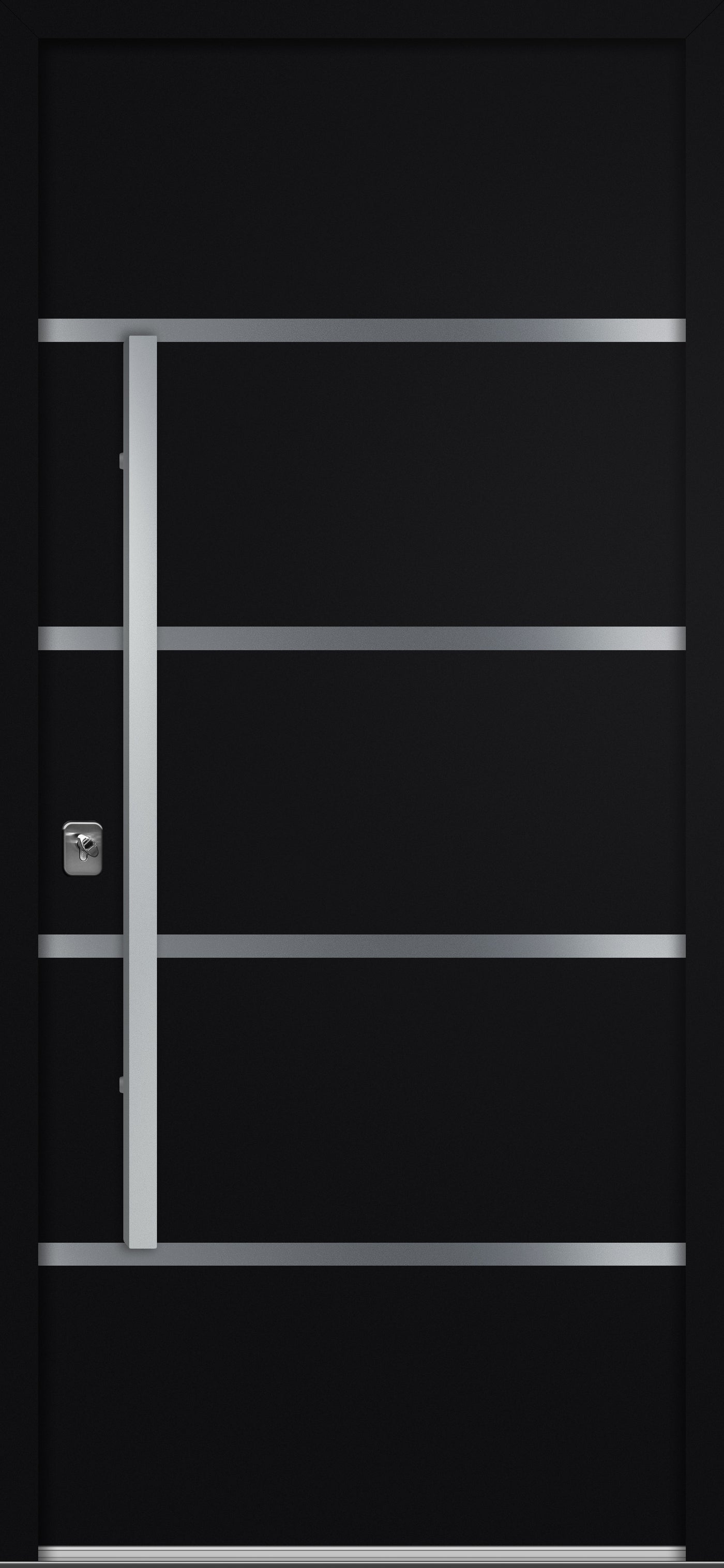 Nova Inox S3 Modern Exterior Single Door 36x80 - Black - Doors and Beyond