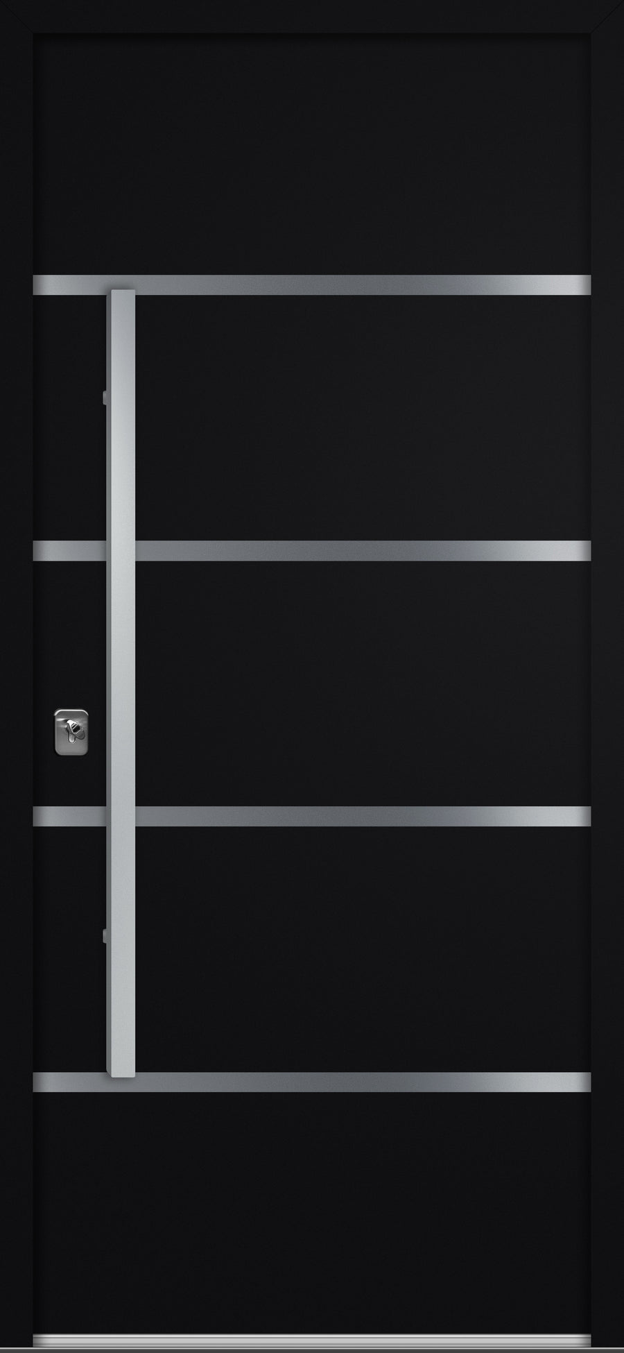 Nova Inox S3 Modern Exterior Single Door 36x80 - Black - Doors and Beyond