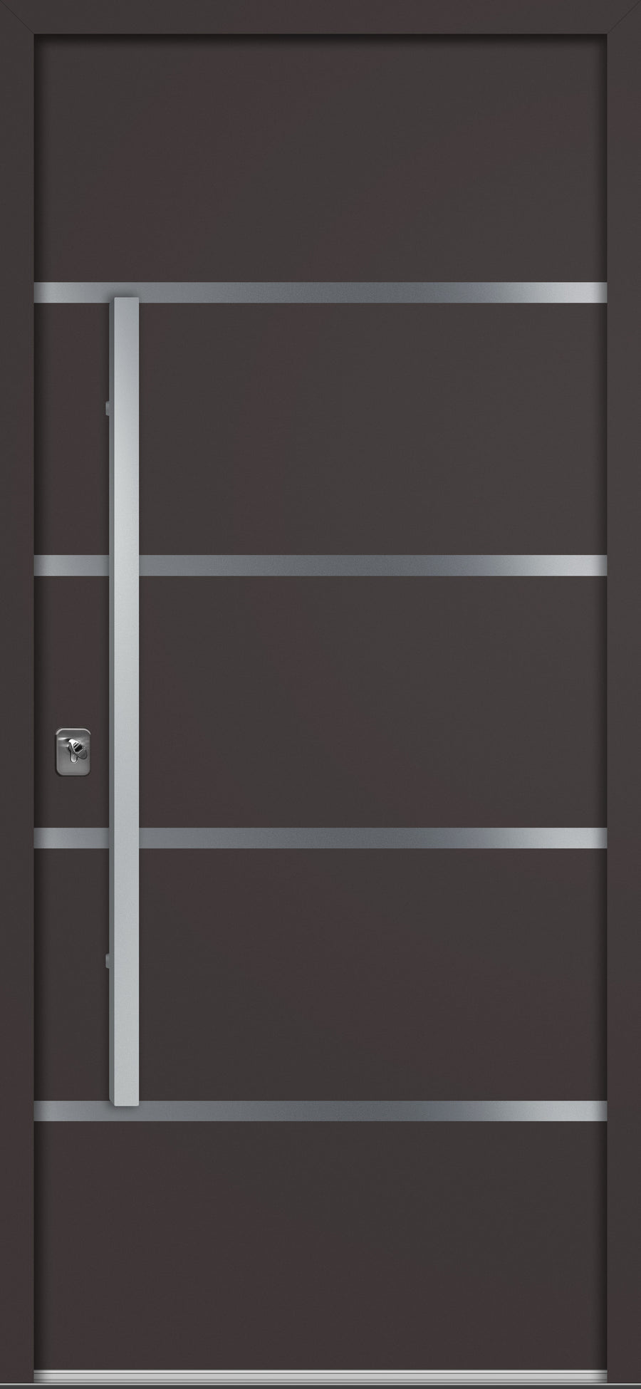 Nova Inox S3 Modern Exterior Single Door 36x80 - Brown - Doors and Beyond