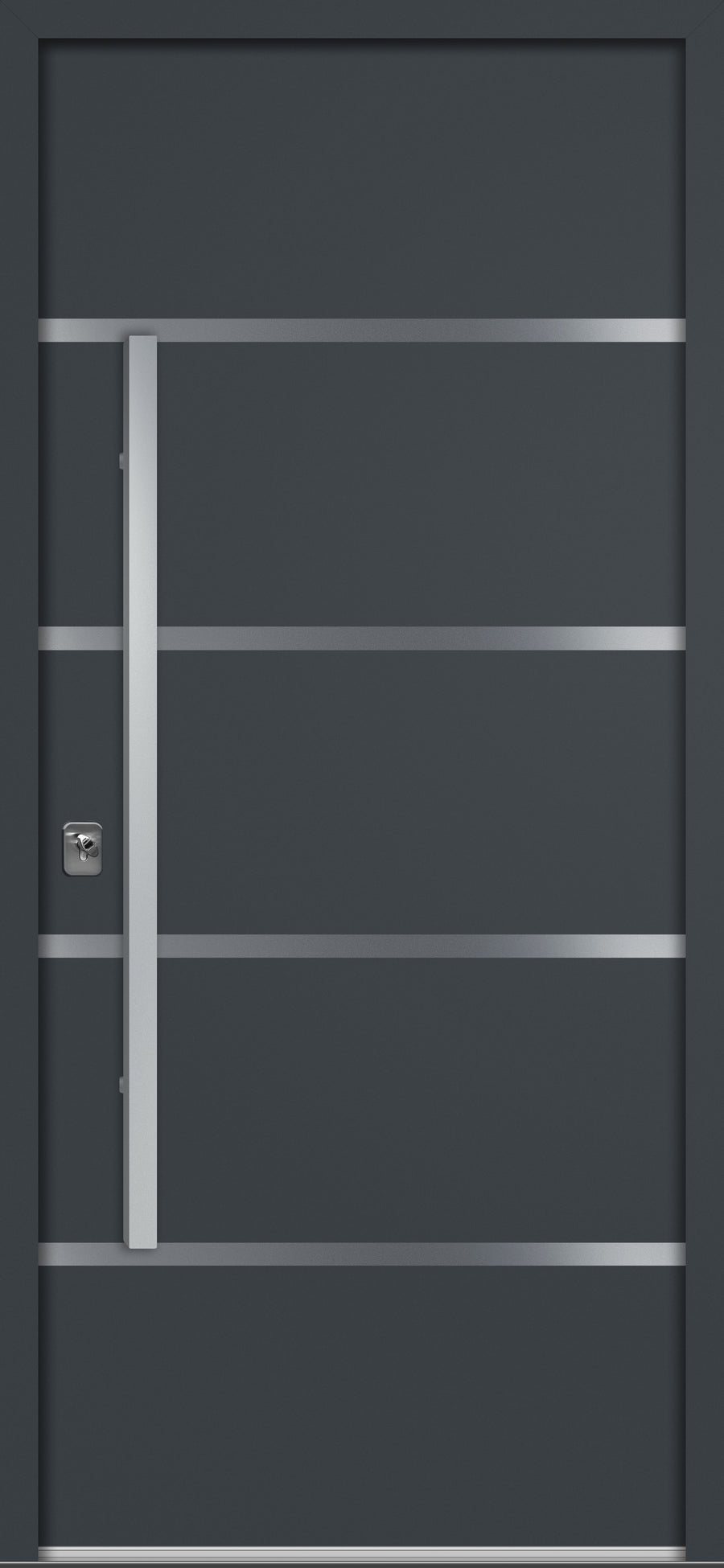 Nova Inox S3 Modern Exterior Single Door 36x80 - Gray - Doors and Beyond