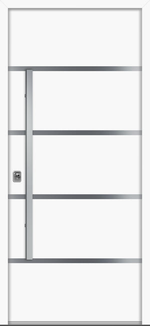 Nova Inox S3 Modern Exterior Single Door 36x80 - White - Doors and Beyond