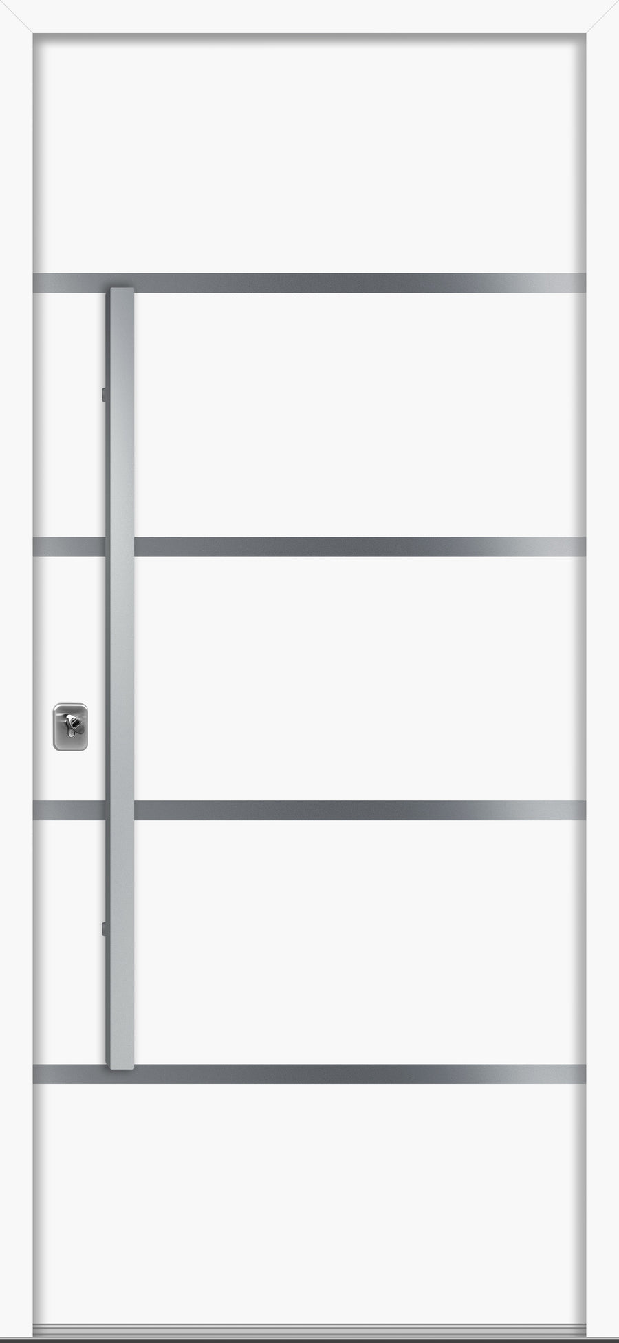 Nova Inox S3 Modern Exterior Single Door 36x80 - White - Doors and Beyond