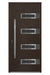 Nova Inox S4 Modern Exterior Single Door 36x80 - Brown