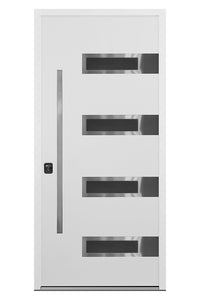 Nova Inox S4 Modern Exterior Single Door 36x80 - White - Doors and Beyond