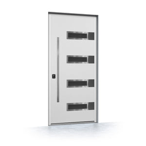 Nova Inox S4 Modern Exterior Single Door 36x80 - White - Doors and Beyond