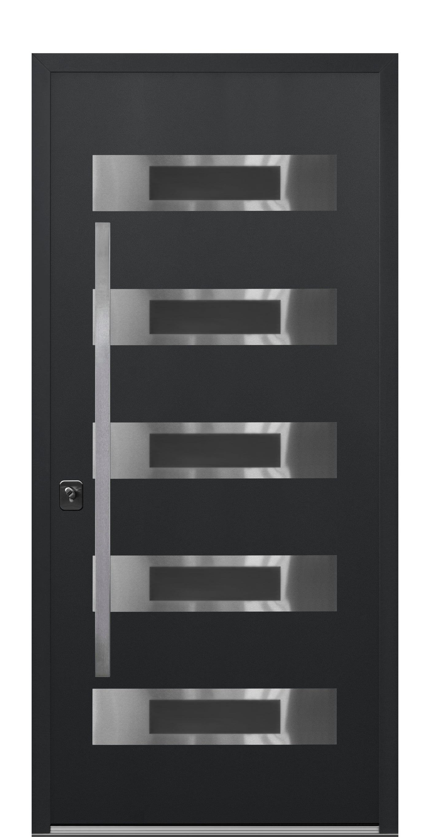 Nova Inox S5 Modern Exterior Single Door 36x80 - Gray - Doors and Beyond