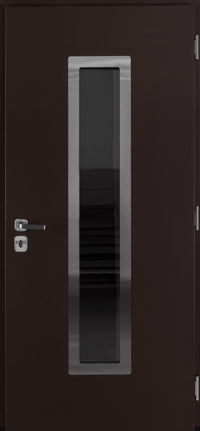 Nova Inox S1 Modern Exterior Single Door 36x80 - Brown - Doors and Beyond