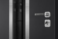 Nova Inox S1 Modern Exterior Single Door W/ (2) 12" Sidelight - Unit 62x81 3/8 - Gray - Doors and Beyond