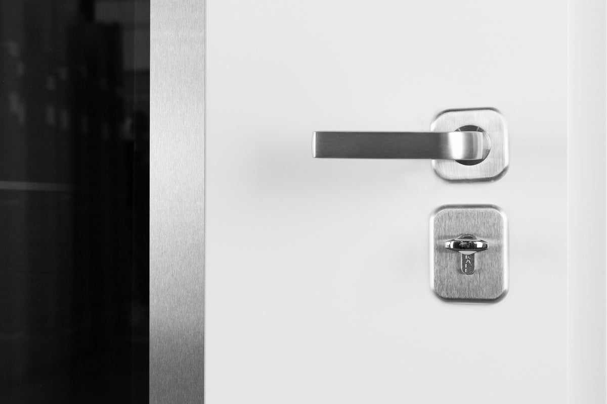 Nova Inox S1 Modern Exterior Single Door W/ (2) 12" Sidelight - Unit 62x81 3/8 - White - Doors and Beyond