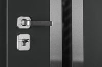 Nova Inox S2 Modern Exterior Single Door 36x80 with Sidelight and Transom - Unit 50x95 1/2 - Gray - Doors and Beyond