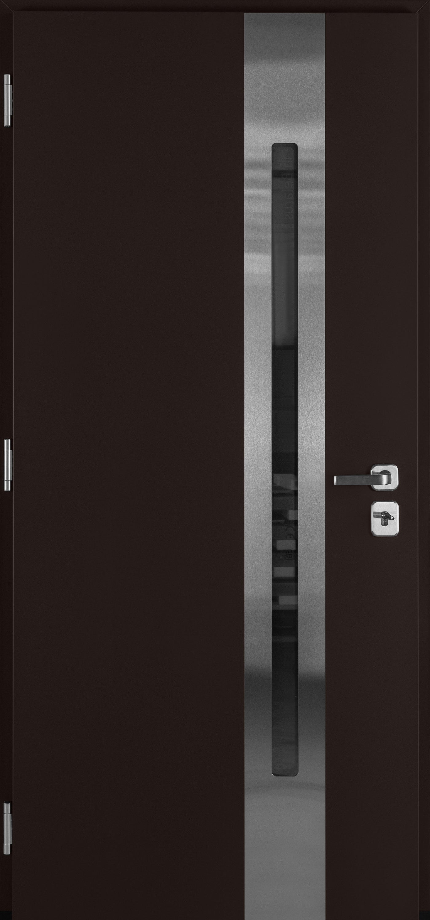 Nova Inox S2 Modern Exterior Single Door 36x80 - Brown - Doors and Beyond