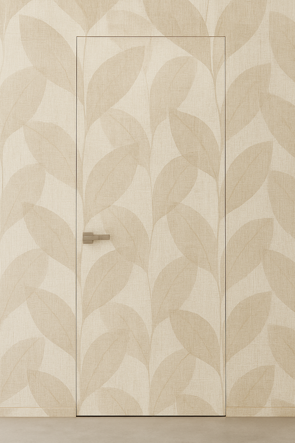 Primed Solid Frameless Door Example For Painting Linen Wallpaper - Doors and Beyond