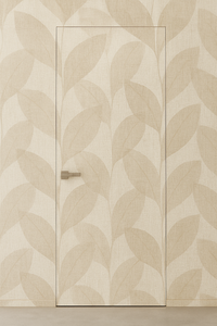 Primed Solid Frameless Door Example For Painting Linen Wallpaper - Doors and Beyond
