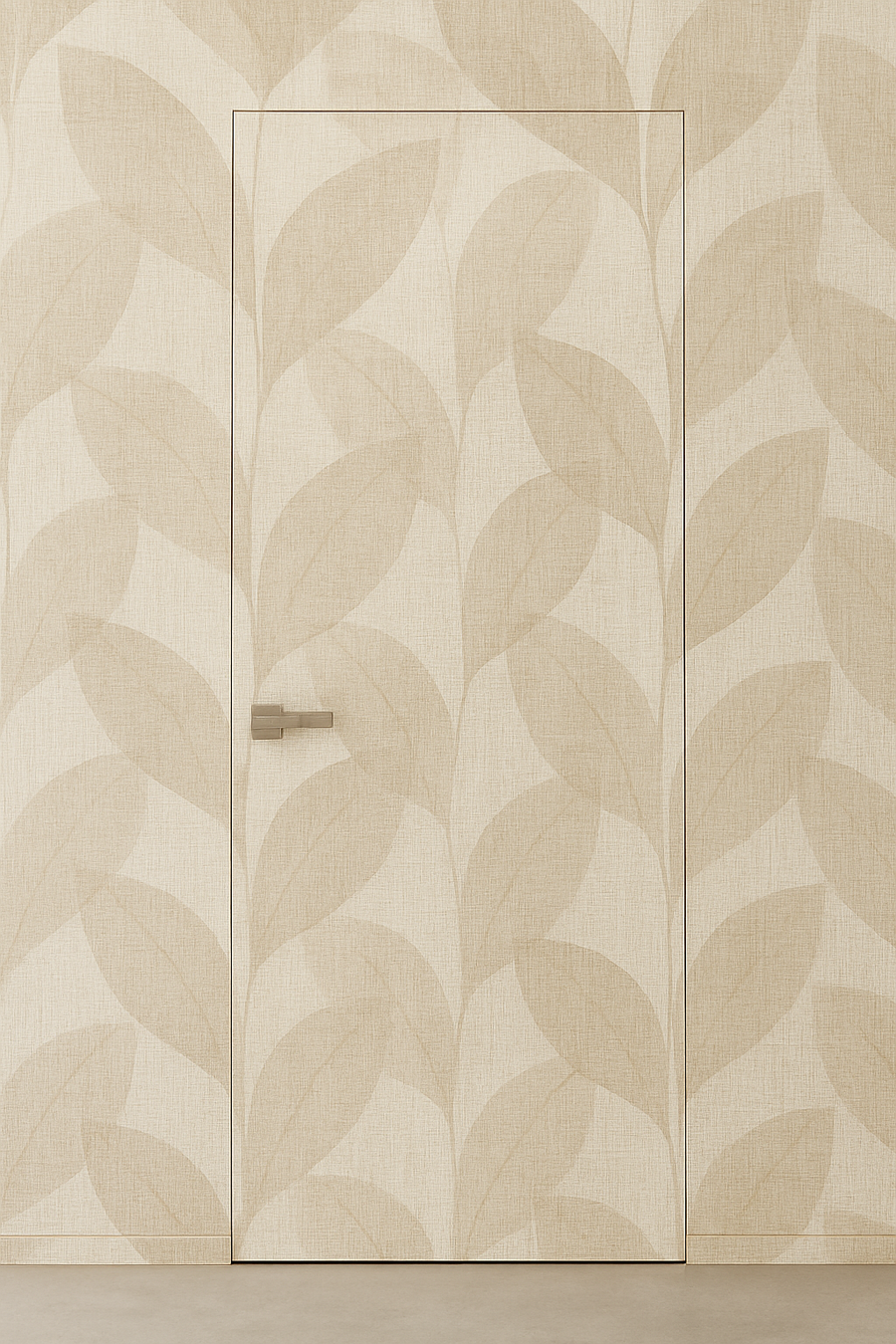 Primed Solid Frameless Door Example For Painting Linen Wallpaper - Doors and Beyond