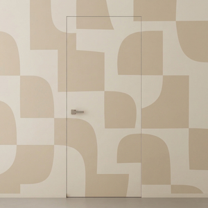 Primed Solid Frameless Door Example For Painting Minimal Shapes Wallpaper - Doors and Beyond