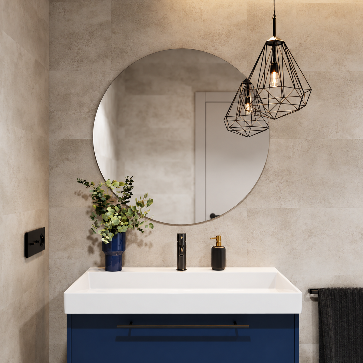 VILO Wall SPC Concrete beige matt 11 13/16" x 23 5/8" - Doors and Beyond
