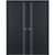 Nova Glam Pro 002 Soft Black Laminated Modern Double Pre-Hung Door