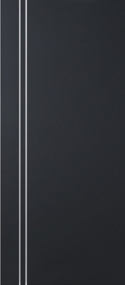Nova Glam Pro 002 Soft Black Laminated Modern Door Slab - Doors and Beyond